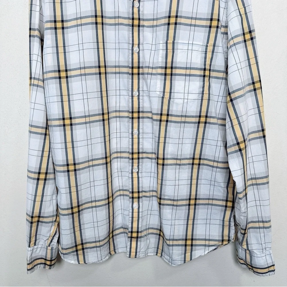 J.crew Mens XL Plaid Light Weight Slim Fit Shirt